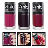 Kit 3 Esmalte Anita Cabernet + Malbec + Marsala Atacado