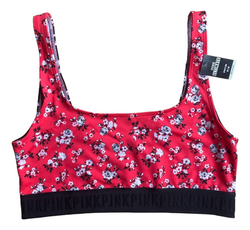 Peto Deportivo Victoria's Secret Pink Rojo Floreado