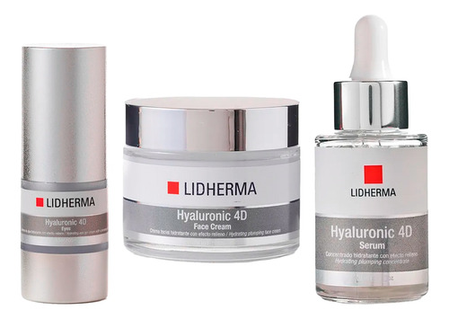 Lidherma Combo 4d Serum +  Crema +  Ojos Hialurónico