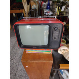 Televisor Rojo Retro Vintage Funcionando 