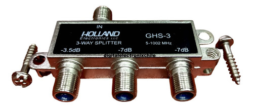 Splitter Para Cable Coaxial 3x1 Tv Hd Y Analoga 5-1002 Mhz