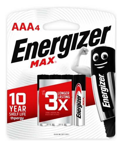 40 X Pilas Alcalinas Aaa Energizer Max E92 Blister X 4