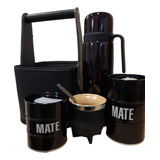 Set Matero Termo 1 Lt, Mate C/bombilla Tambores  