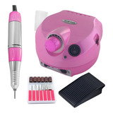 Motor Lixadeira Nail Drill Porquinho Prof 45000 Rpm Bivolt Cor Rosa - 45000 Rpm 110v/220v