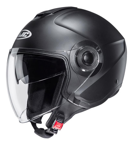 Casco Moto Hjc Semi Jet I40 Sólido Semi F Black