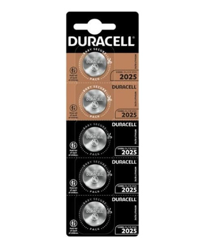 Duracell Pila Botón Cr2025 Tira X5ud