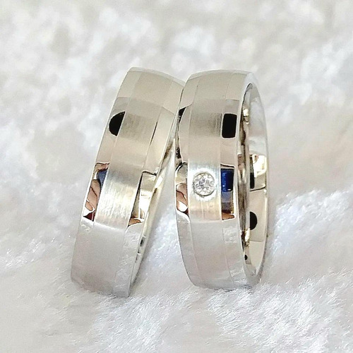 Duo Anillos De Pareja Aniversario 2 Argollas Enlace De Amor