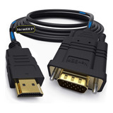 Cable Adaptador Hdmi A Vga, Hdmi Macho Chapado A Vga Hembra