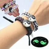 Yin Yang -juego De Pulseras Para Amigos O Parejas Con Collar