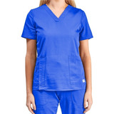 Top Polera Uniforme Clinico Mujer -azul Rey- One Stitches