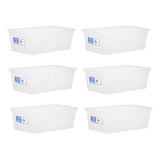 Pack 6 Cajas Organizadora 6 Litros 34x20x12cm Modubox