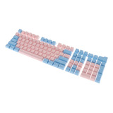 Juego De Teclas De Teclado Mecánico Juego Rosa, Azul Claro