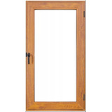 Ventana Raja Abrir Pvc Nexo Doble Vidrio Dvh Roble 45x110 Golden Oak Lista Para Usar Libre De Mantenimiento