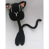 Gato Negro Amigurumi Llavero Tejido