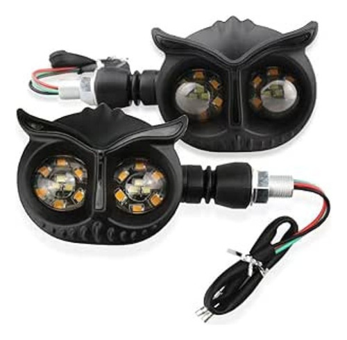 Par Direccionales Búho Led Moto Universal Runing