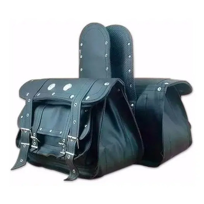 Alforjas Moto 16l Impermeables Cuero Sintético Grand Routier Negras Negro