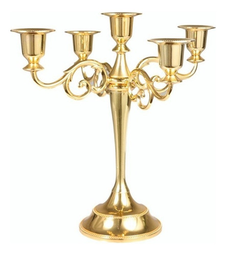 Portavelas De Metal, Candelabro De 5 Brazos, Pilar De Vela