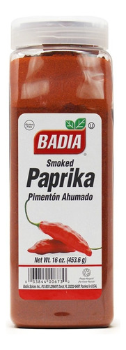 Pimenton Paprika Ahumada 453 Gr Badia - Especias Sin Tacc