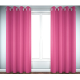 Cortina Para Sala Quarto 3,00x2,30 Cores Grande Cor Rosa Pink