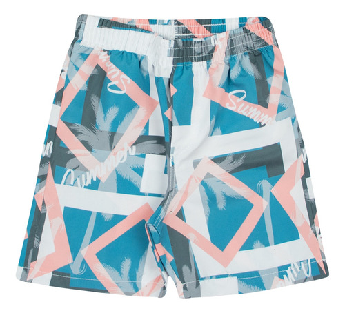 Bermuda Short Infantil Menino Tactel Praia Bermudas Verão