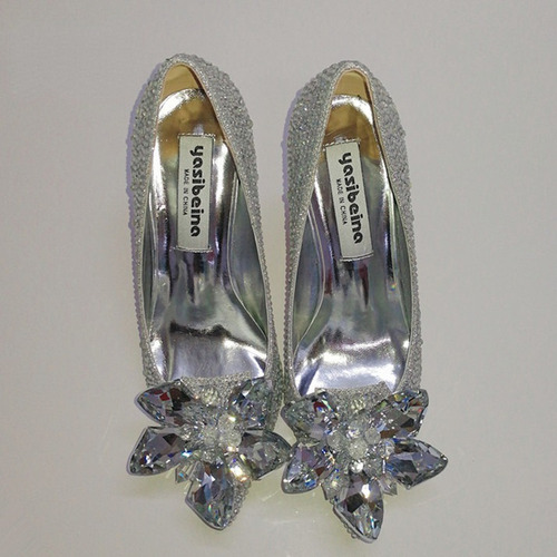 Zapatilla Cristal Cenicienta Zapato Boda Diamante Imitación