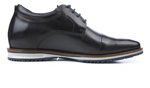Zapato Casual Barton Negro Max Denegri +7cms De Altura