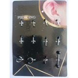 Piercing Para Oreja Nariz Boca Cejas 1 Display (12 Piezas)