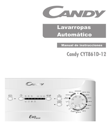 Lavarropas Candy Cyt861d-12 Para Desarme Consultar 