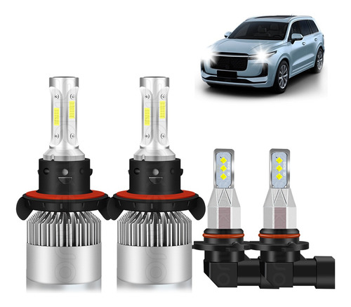 Para Ford Lobo 2004-2008 Focos Led 9145 H13 Luz Alta/baja