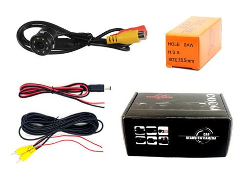 Cámara De Retroceso Embutida 8led Auto 12volt + Cable 6mts