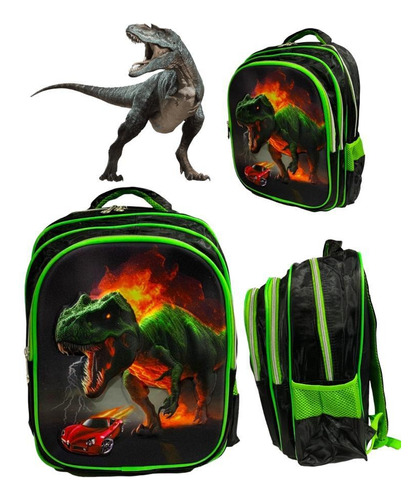 Mochila Dinosaurio T Rex Calidad Relieve 