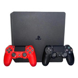 Playstation 4 Sony Slim 1tb Standard Cor Preto Onyx + Acessórios
