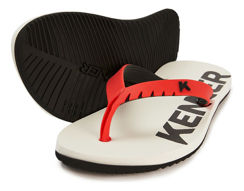 Chinelo Kenner Sandalia Masculino Feminino Red Neutral