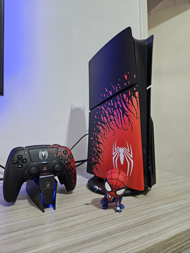 Ps5 Slim Mídia Física Spiderman Personalizado Completo 