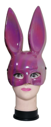 Máscara Antifaz Orejas De Conejo Multicolor 17x34cm