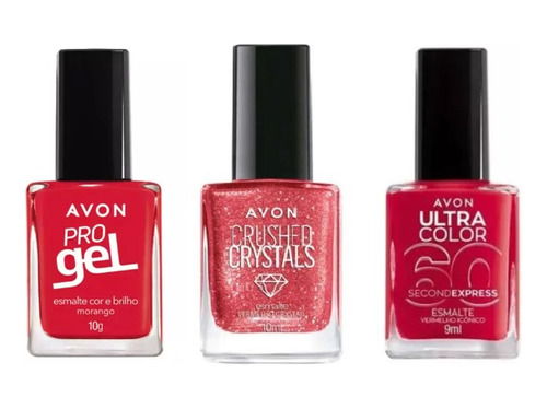 Kit Com 3 Esmaltes Avon Ultra Color Second Express