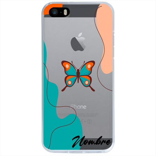 Funda Para iPhone Mariposas Personalizada Con Tu Nombre