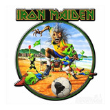 Adesivo Resinado3d Emblema Iron Maiden Copa Do Mundo Brasil 