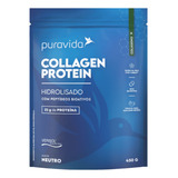 Suplemento Em Pó Puravida Premium Collagen Protein Colágeno Em Saco De 450g