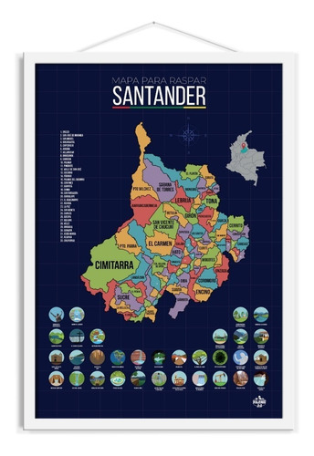 Mapa Santander Decorativo Para Raspar Mapa Viajero Santander
