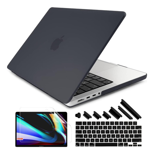 Funda Rígida Dongke Para Macbook Pro 16  2485 Matte Black