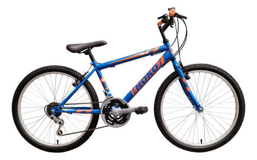 Bicicleta Mtb Unisex Rodado 24 Acero 18v.  Marca Hoko