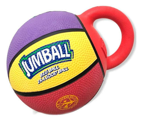 Pelota De Basquet Con Manija Perros Resistente Jumball Gigwi Color Multicolor