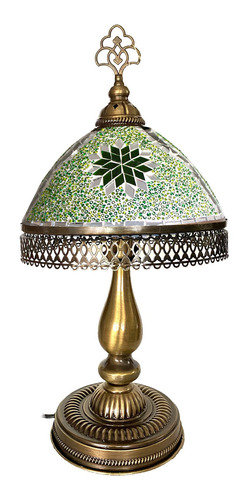 Lámpara Turca De Mesa Tiffany M Verde