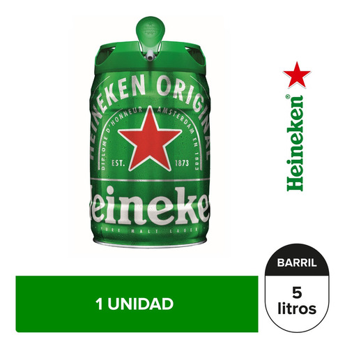 Cerveza Heineken Barril 5 L