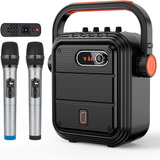 Karaoke Speaker, Portable, Bluetooth, With 2 Microphones