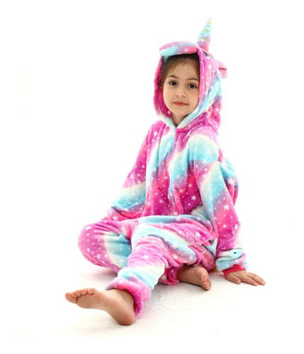 Pijama Importado 2803 Unicornio Rayado 1.10 1.20-1.30-1.40