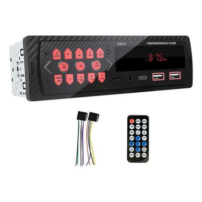 Estéreo 1 Din Essgoo Bluetooth USB AUX FM Auto Pantalla LED Manos Libres | MercadoLibre