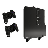 Kit De Soportes Para Ps3 Slim + 2 Controles