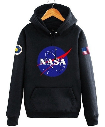 Blusa Moletom Nasa Eua Bandeira Manga Tumblr Canguru